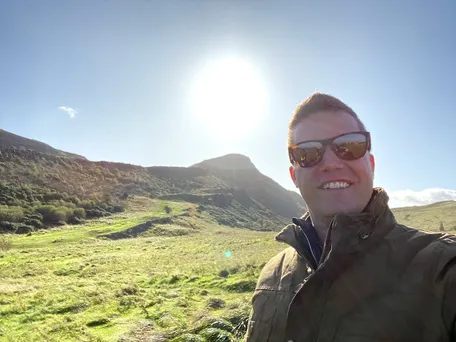 Selfie at Aurther Seat Edinburgh Scotland