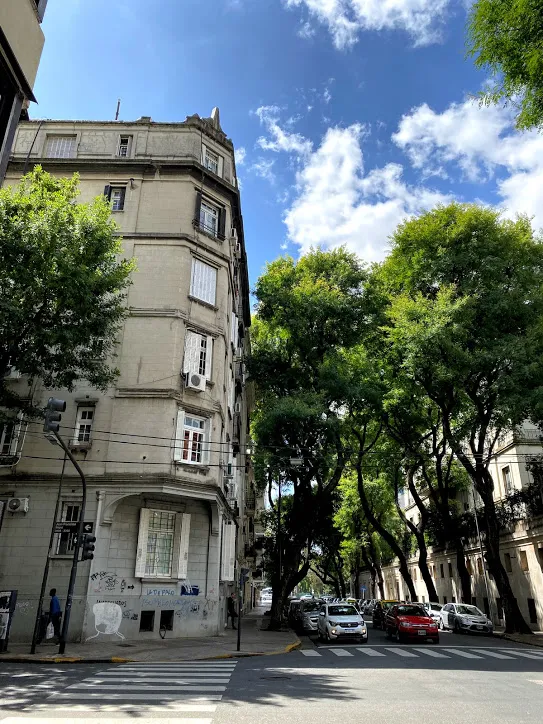 Buenos Aires city street with trees