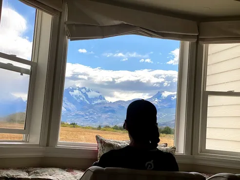 View from room at Estancia Cristina in Patagonia