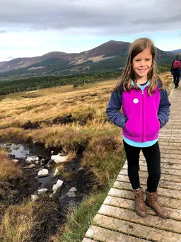 Gril on hike in Cairngorm National Park