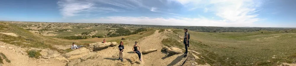 Panoramic picture in Theodore Roosevelt National Park
