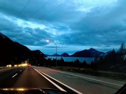 Sea to Sky Highway Nighttime